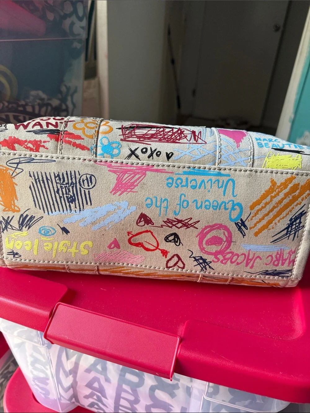 Marc Jacobs Multicolor Graffiti Canvas Tote used